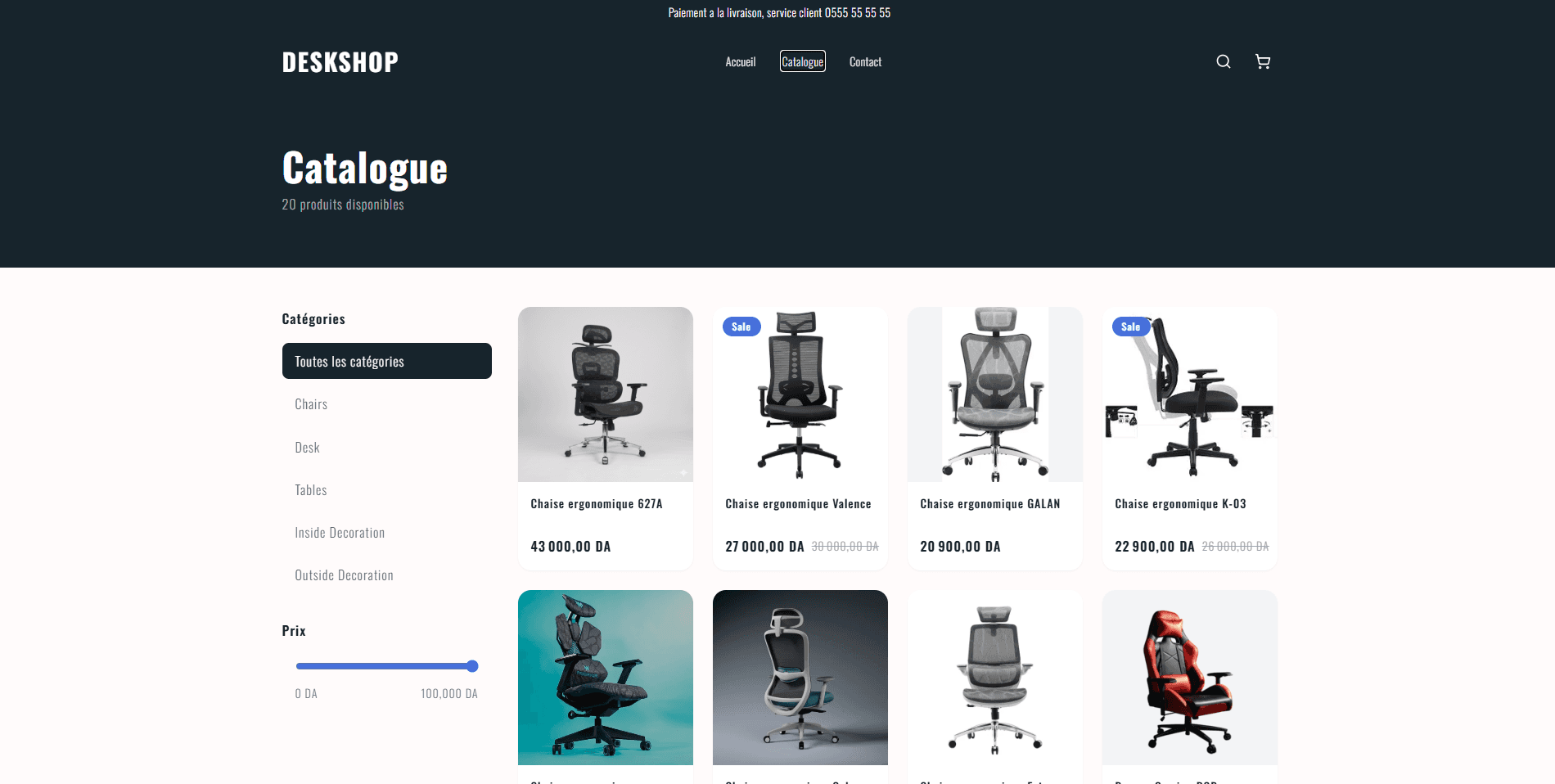 Deskshop e-commerce preview