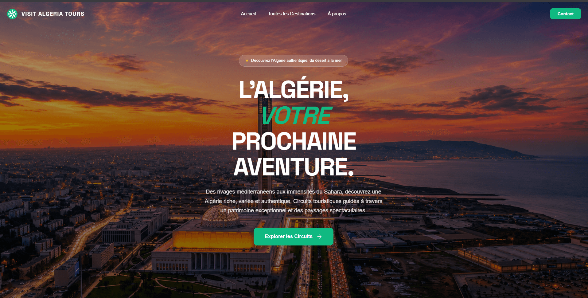 Visit Algeria Tours website preview