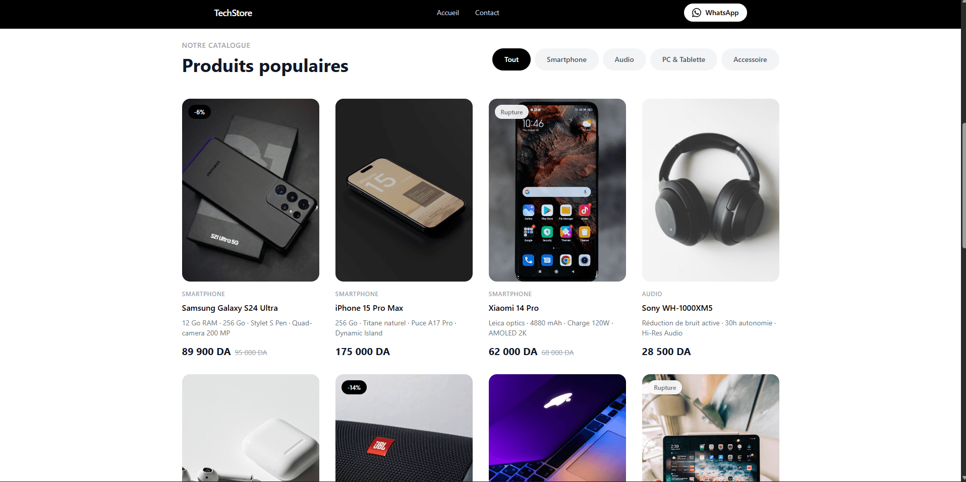TechStore e-commerce preview